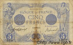 5 Francs BLEU FRANCIA  1915 F.02.33 BC