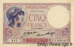 5 Francs FEMME CASQUÉE FRANCIA  1928 F.03.12 MBC+