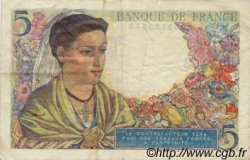 5 Francs BERGER FRANCE  1943 F.05 VF