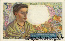 5 Francs BERGER FRANCE  1943 F.05.02 XF+