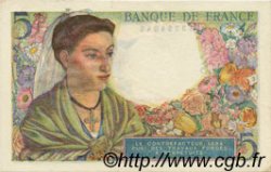 5 Francs BERGER FRANCE  1943 F.05.04 XF+