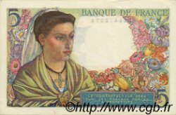 5 Francs BERGER Grand numéro FRANCIA  1947 F.05.07a FDC