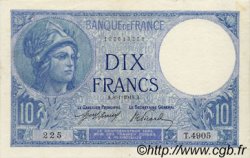 10 Francs MINERVE FRANCIA  1918 F.06.03 SPL