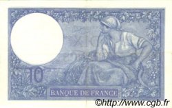10 Francs MINERVE FRANKREICH  1918 F.06.03 fVZ
