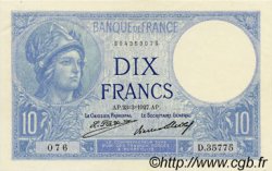 10 Francs MINERVE FRANKREICH  1927 F.06.12 fST