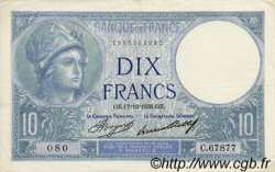 10 Francs MINERVE FRANCIA  1936 F.06.17 MBC+