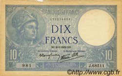 10 Francs MINERVE modifié FRANCIA  1939 F.07.01 q.SPL