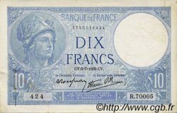 10 Francs MINERVE modifié FRANKREICH  1939 F.07.04 fVZ
