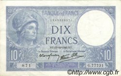 10 Francs MINERVE modifié FRANKREICH  1940 F.07.17 fVZ