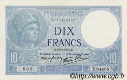 10 Francs MINERVE modifié FRANKREICH  1941 F.07.29 VZ+