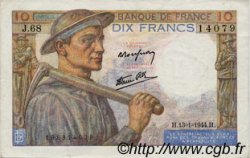 10 Francs MINEUR FRANCE  1944 F.08.10 VF+