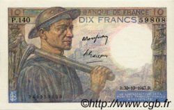 10 Francs MINEUR FRANKREICH  1947 F.08.18 fST