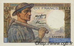 10 Francs MINEUR FRANKREICH  1949 F.08.21 fST