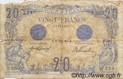 20 Francs BLEU FRANKREICH  1912 F.10.02 GE