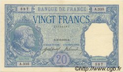 20 Francs BAYARD FRANCE  1916 F.11.01 XF+