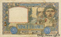 20 Francs TRAVAIL ET SCIENCE FRANCIA  1940 F.12.09 BC