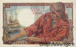 20 Francs PÊCHEUR FRANCE  1947 F.13.11 TTB à SUP