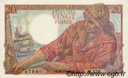 20 Francs PÊCHEUR FRANKREICH  1948 F.13.12 fST+