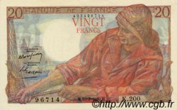 20 Francs PÊCHEUR FRANKREICH  1949 F.13.14 VZ