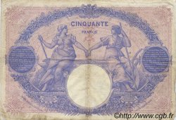 50 Francs BLEU ET ROSE FRANCIA  1911 F.14.24 BC