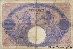 50 Francs BLEU ET ROSE FRANCIA  1911 F.14.24 q.BB