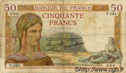 50 Francs CÉRÈS FRANCIA  1934 F.17.02 RC