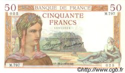 50 Francs CÉRÈS FRANCE  1935 F.17.05 XF