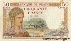 50 Francs CÉRÈS modifié FRANCIA  1938 F.18.17 q.BB