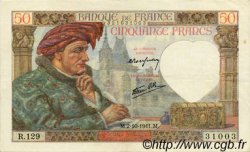 50 Francs JACQUES CŒUR FRANCIA  1941 F.19.15 MBC a EBC