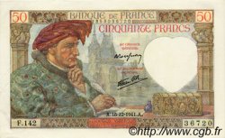 50 Francs JACQUES CŒUR FRANKREICH  1941 F.19.17 VZ