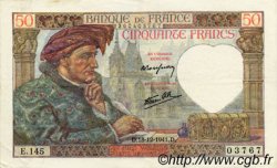 50 Francs JACQUES CŒUR FRANCIA  1941 F.19.17 EBC