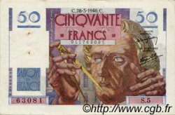50 Francs LE VERRIER FRANKREICH  1946 F.20.02 fVZ