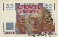 50 Francs LE VERRIER FRANCIA  1949 F.20.13 SPL+