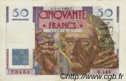 50 Francs LE VERRIER FRANCIA  1949 F.20.13 q.SPL