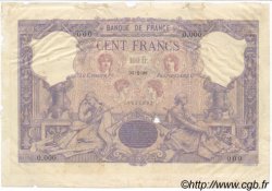 100 Francs BLEU ET ROSE Spécimen FRANCIA  1898 F.21.00Ec2 MBC