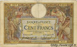 100 Francs LUC OLIVIER MERSON sans LOM FRANKREICH  1915 F.23.07 SGE