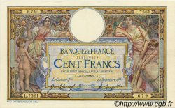 100 Francs LUC OLIVIER MERSON sans LOM FRANCE  1921 F.23.14 XF+