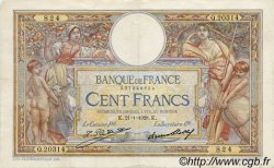 100 Francs LUC OLIVIER MERSON grands cartouches FRANCIA  1928 F.24.07 q.BB