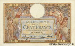 100 Francs LUC OLIVIER MERSON grands cartouches FRANCIA  1935 F.24.14 q.SPL