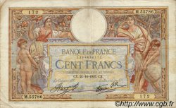 100 Francs LUC OLIVIER MERSON type modifié FRANCIA  1937 F.25.03 RC a BC
