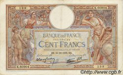 100 Francs LUC OLIVIER MERSON type modifié FRANCIA  1938 F.25.31 MBC