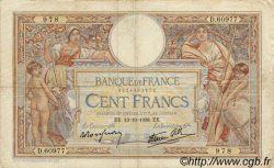 100 Francs LUC OLIVIER MERSON type modifié FRANCIA  1938 F.25.31 BC