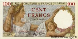 100 Francs SULLY FRANCE  1941 F.26.44 AU