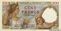 100 Francs SULLY FRANCE  1941 F.26.45 XF