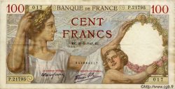 100 Francs SULLY FRANKREICH  1941 F.26.52 fVZ