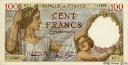 100 Francs SULLY FRANCE  1942 F.26.66 VF+