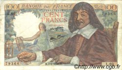 100 Francs DESCARTES FRANCIA  1943 F.27.03 q.BB