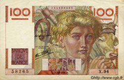 100 Francs JEUNE PAYSAN FRANKREICH  1946 F.28.08 VZ