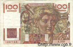 100 Francs JEUNE PAYSAN FRANCE  1950 F.28.25 VF