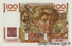 100 Francs JEUNE PAYSAN FRANCIA  1952 F.28.34 q.AU